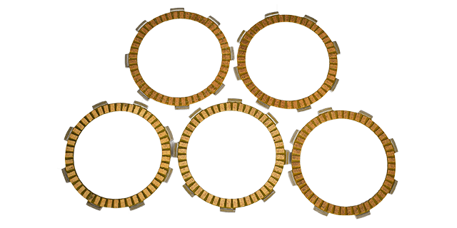 JGO DISCOS DE CLUTCH AK125SL/ AK125EVO/ AK150TT/ NXR125 BROS/ DISCOVER150/ APACHE 180-160 / TTR / NE / CR4/ R3/ DR 150/BOMBER 125/ 125 SPORT/TVS RAIDER CARB/FI (PAPEL) (5 PIECES)