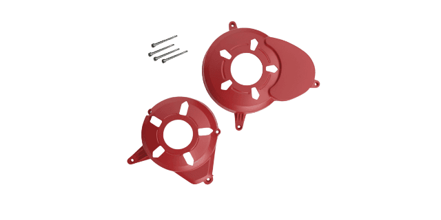 COMBO TAPA VOLANTE - TAPA CLUTCH PULSAR 180 - 220 ROJA